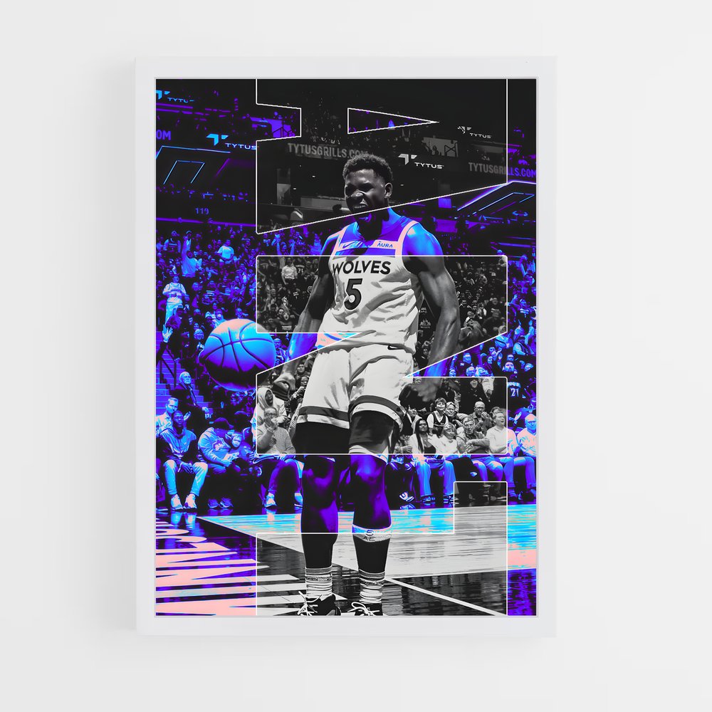 Poster Anthony edwards aisance – affiche Basketball (vue 3)
